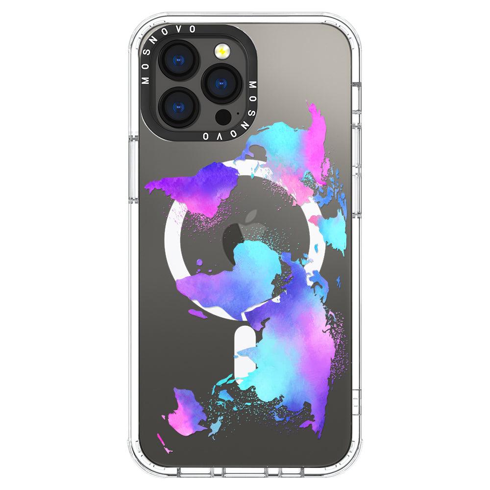 Psychedelic World Map Phone Case - iPhone 13 Pro Max Case - MOSNOVO