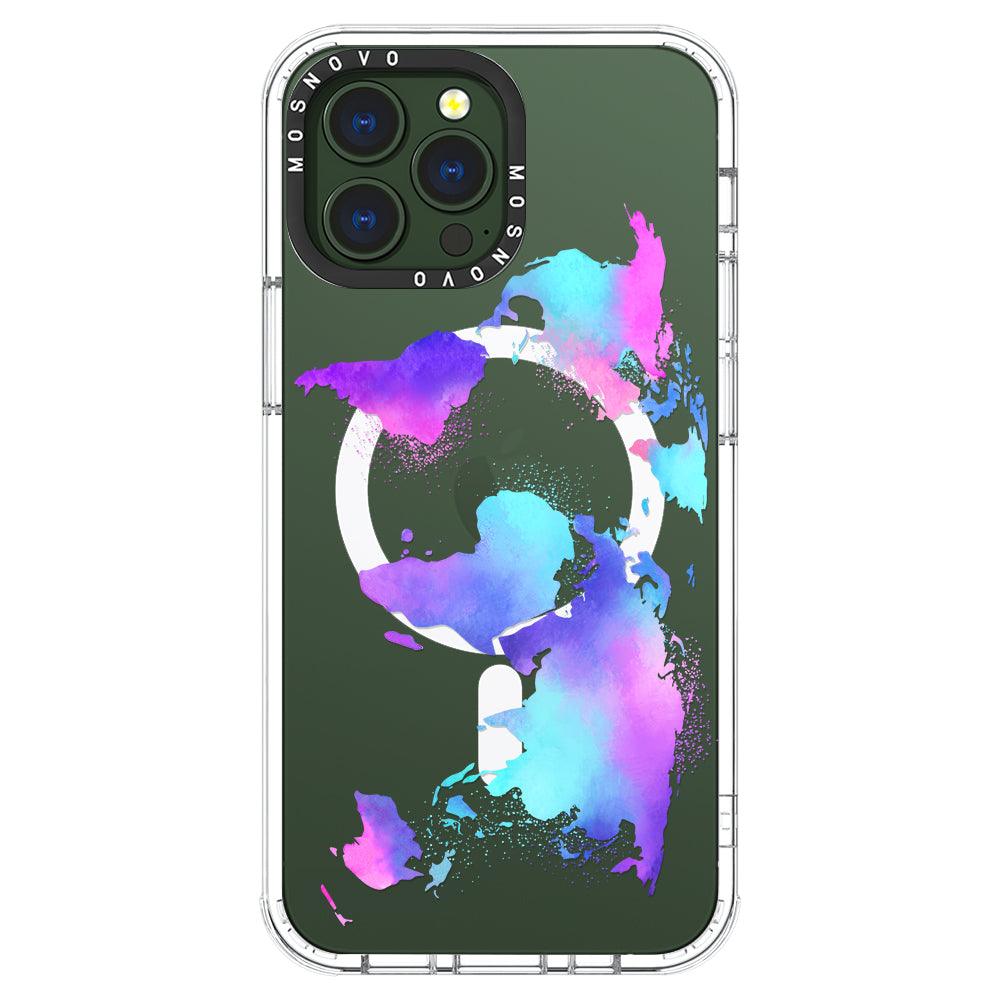 Psychedelic World Map Phone Case - iPhone 13 Pro Max Case - MOSNOVO