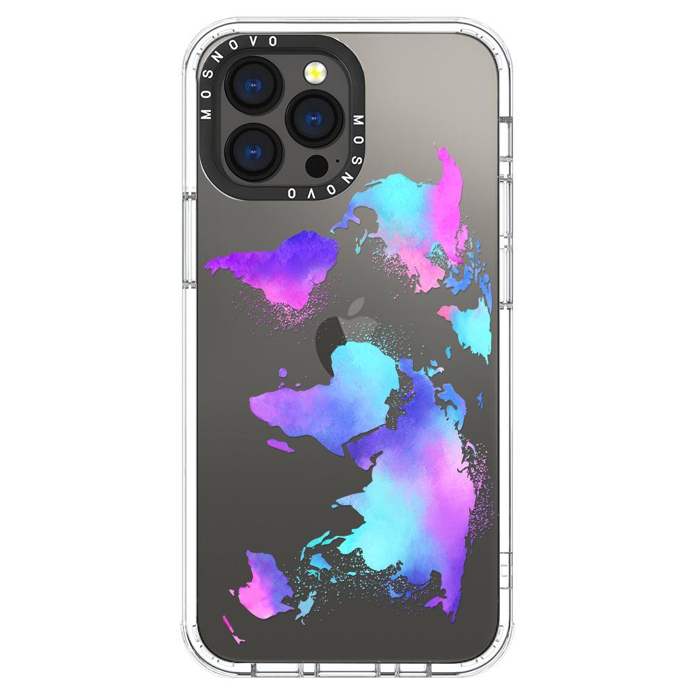 Psychedelic World Map Phone Case - iPhone 13 Pro Max Case - MOSNOVO