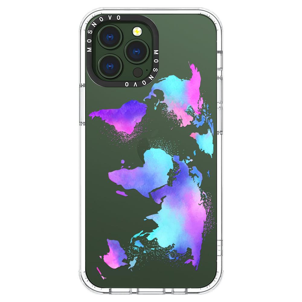 Psychedelic World Map Phone Case - iPhone 13 Pro Max Case - MOSNOVO