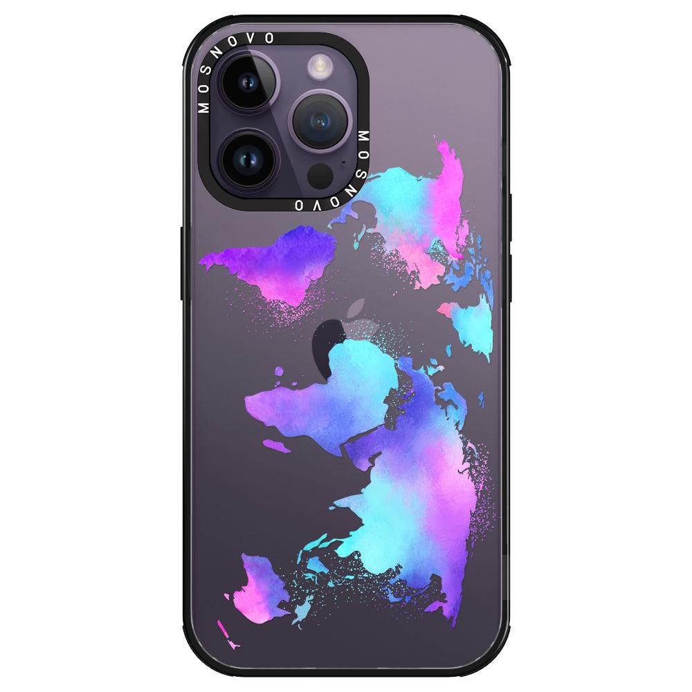 Psychedelic World Map Phone Case - iPhone 14 Pro Max Case - MOSNOVO