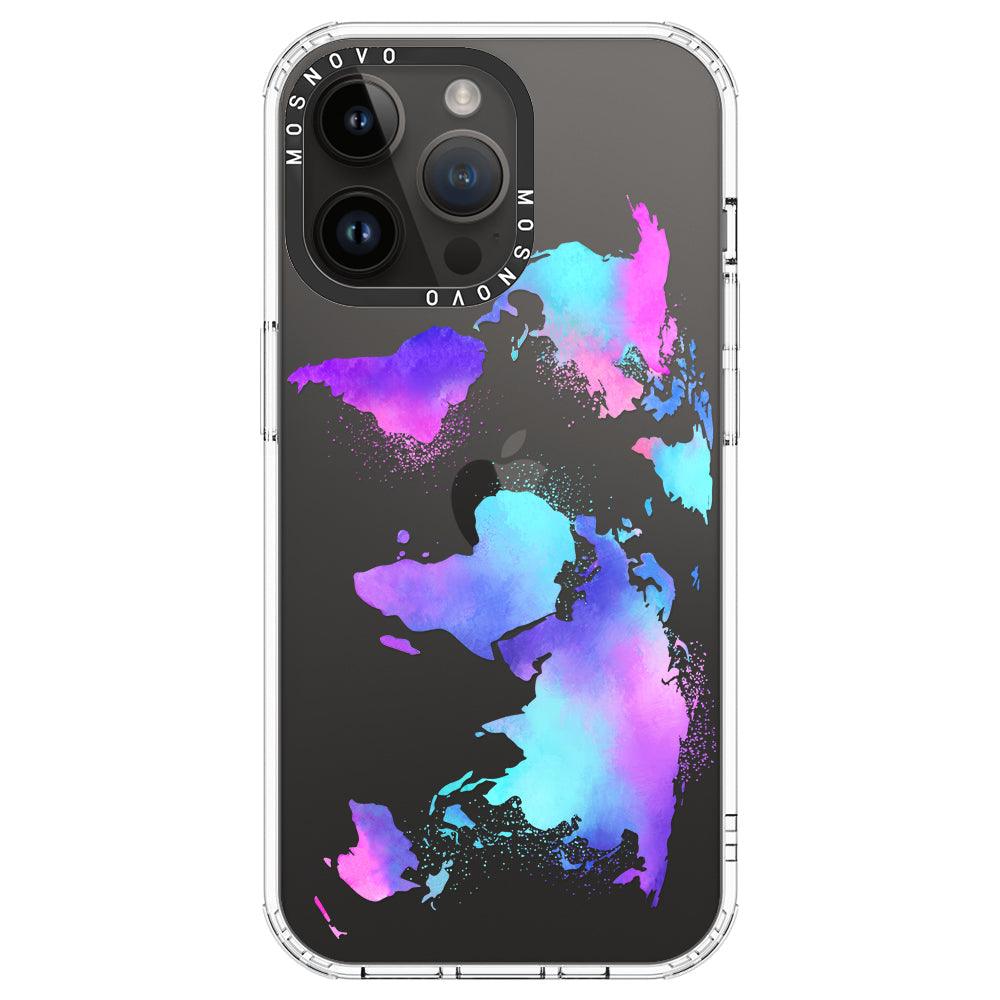 Psychedelic World Map Phone Case - iPhone 14 Pro Max Case - MOSNOVO