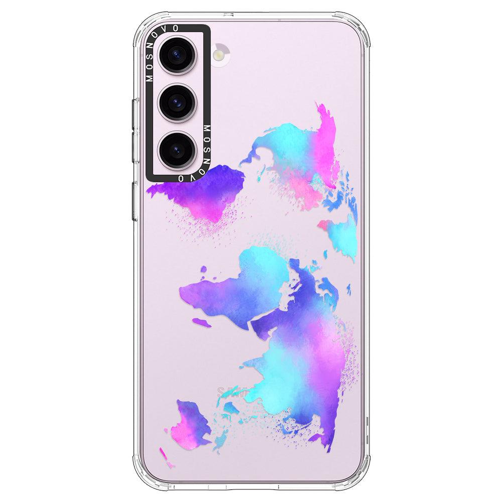 Psychedelic World Map Phone Case - Samsung Galaxy S23 Case - MOSNOVO