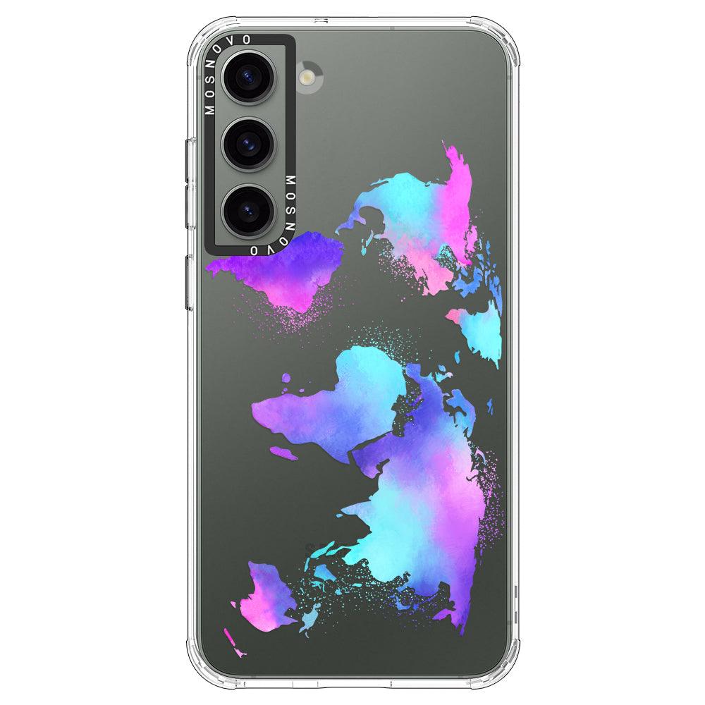 Psychedelic World Map Phone Case - Samsung Galaxy S23 Case - MOSNOVO