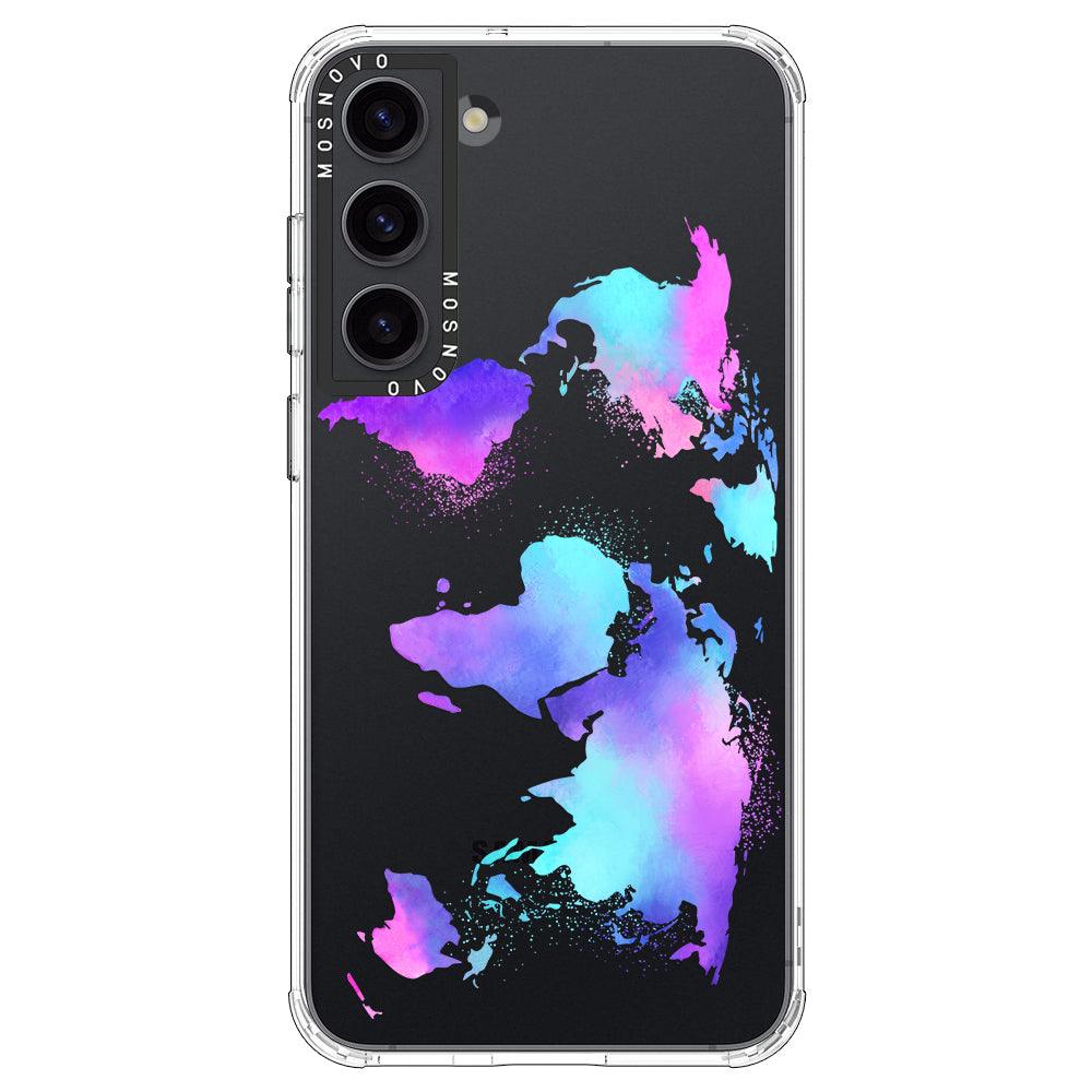 Psychedelic World Map Phone Case - Samsung Galaxy S23 Case - MOSNOVO