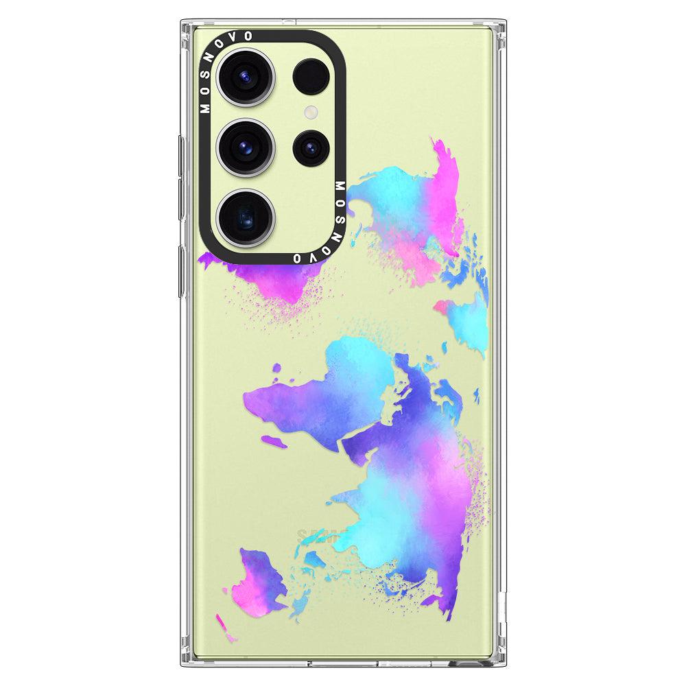 Psychedelic World Map Phone Case - Samsung Galaxy S23 Ultra Case - MOSNOVO