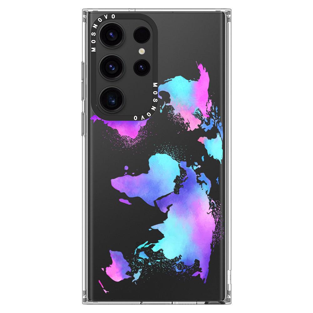 Psychedelic World Map Phone Case - Samsung Galaxy S23 Ultra Case - MOSNOVO