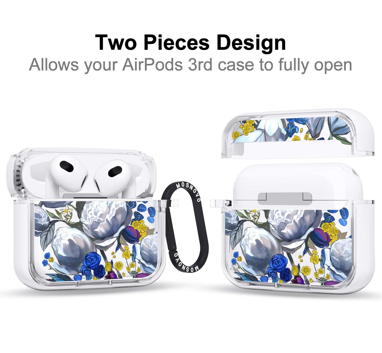 Purple Blue Floral AirPods 3 Case (3rd Generation) - MOSNOVO