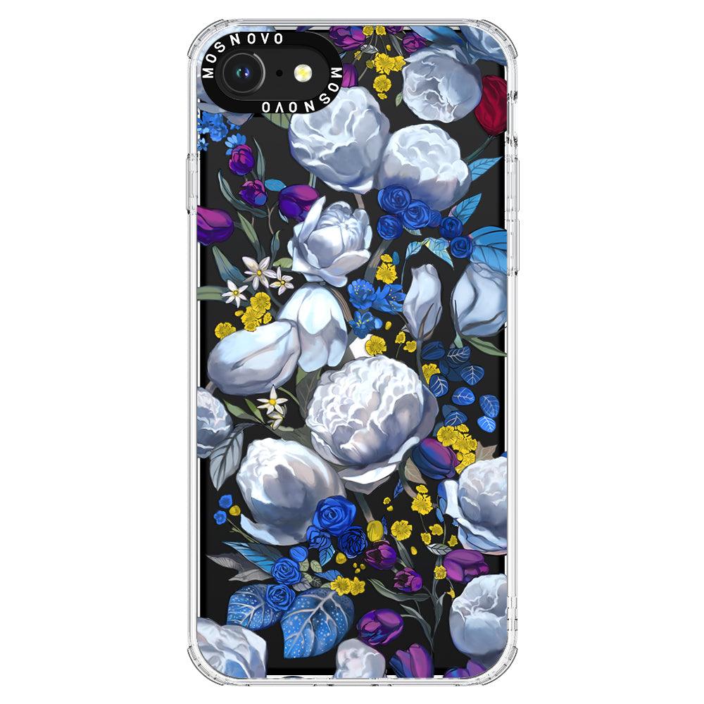 Purple Blue Floral Phone Case - iPhone 8 Case - MOSNOVO