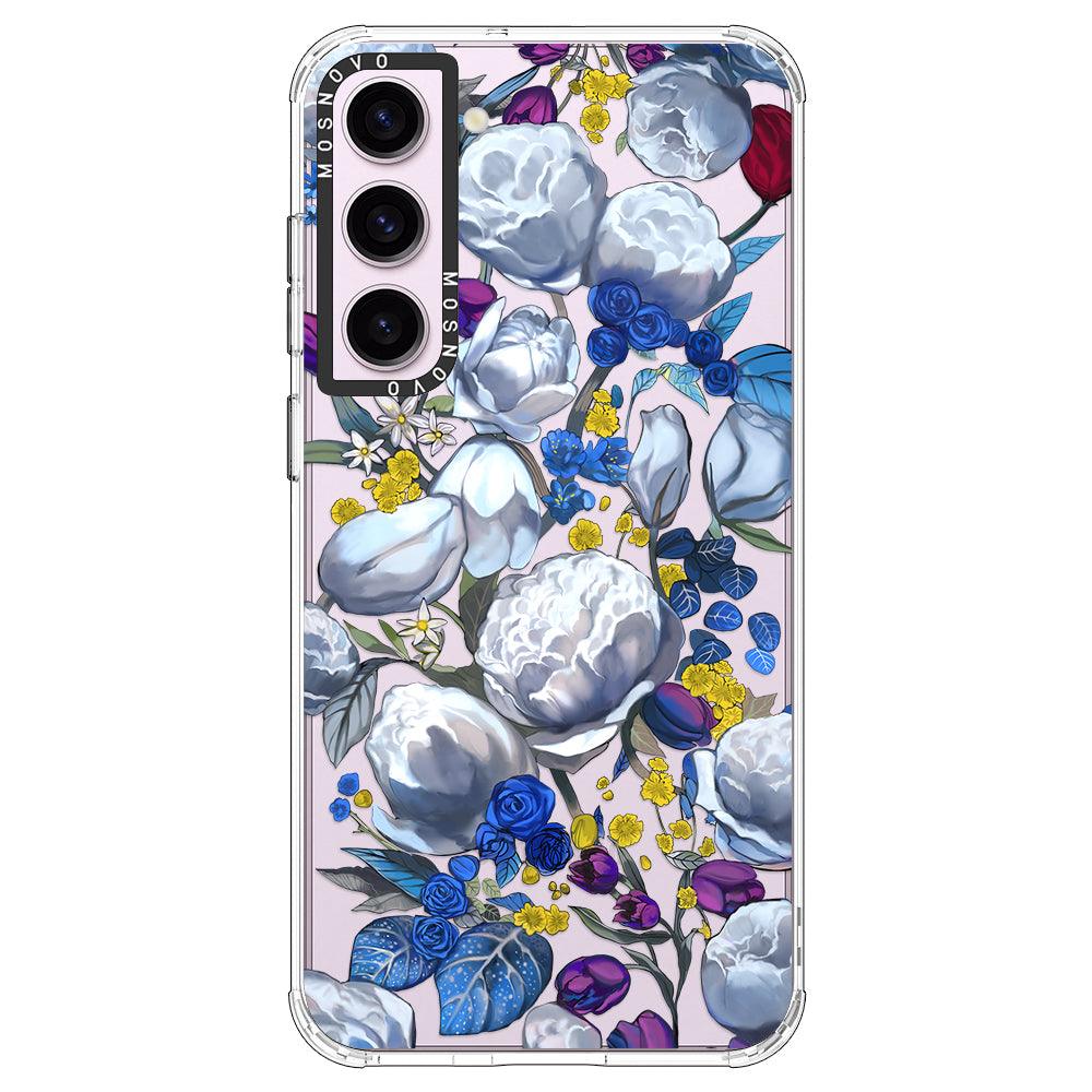 Purple Blue Floral Phone Case - Samsung Galaxy S23 Case - MOSNOVO