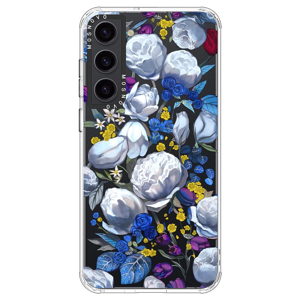 Purple Blue Floral Phone Case - Samsung Galaxy S23 Case - MOSNOVO