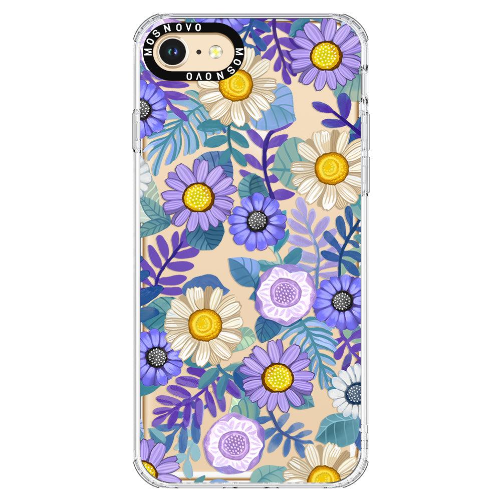 Purple Floral Phone Case - iPhone 7 Case - MOSNOVO