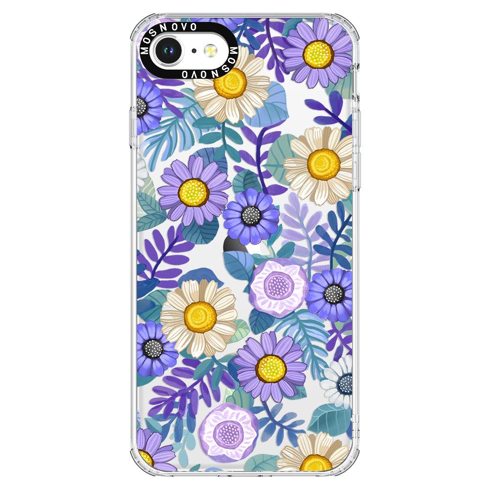 Purple Floral Phone Case - iPhone 7 Case - MOSNOVO