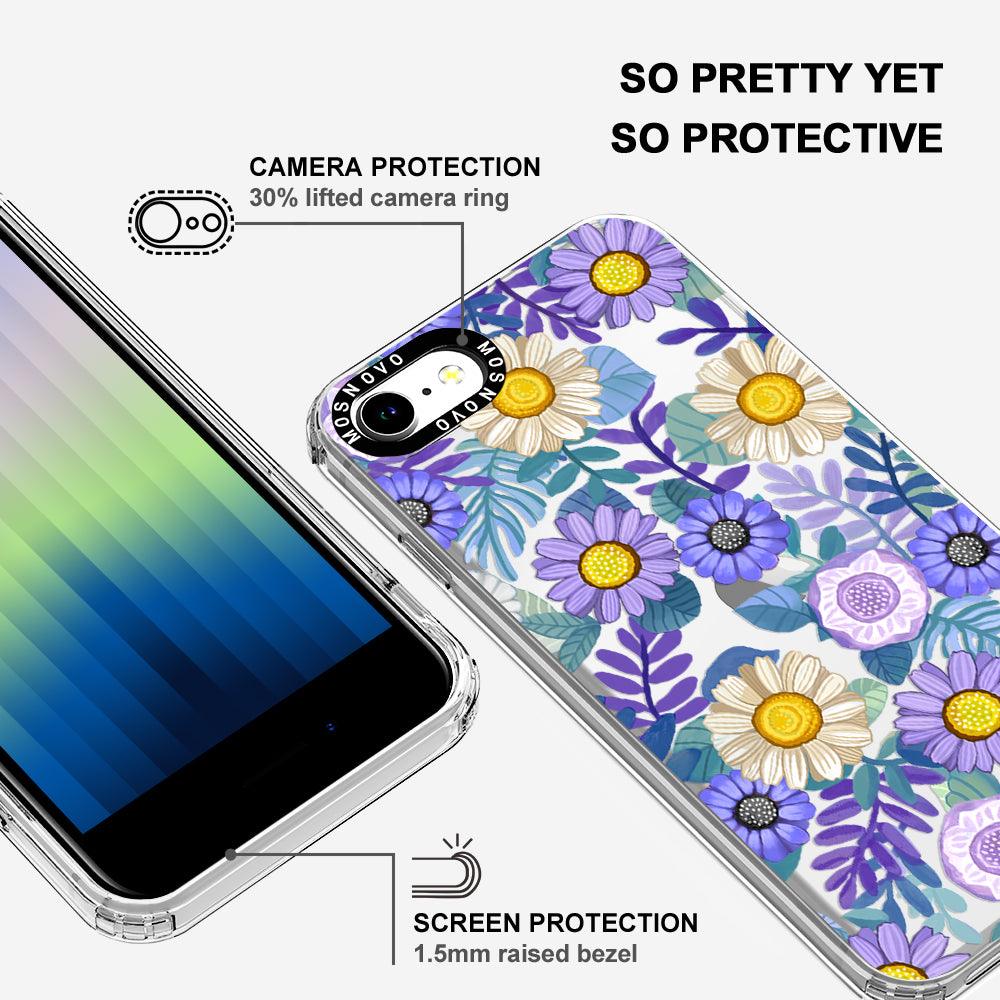 Purple Floral Phone Case - iPhone 7 Case - MOSNOVO