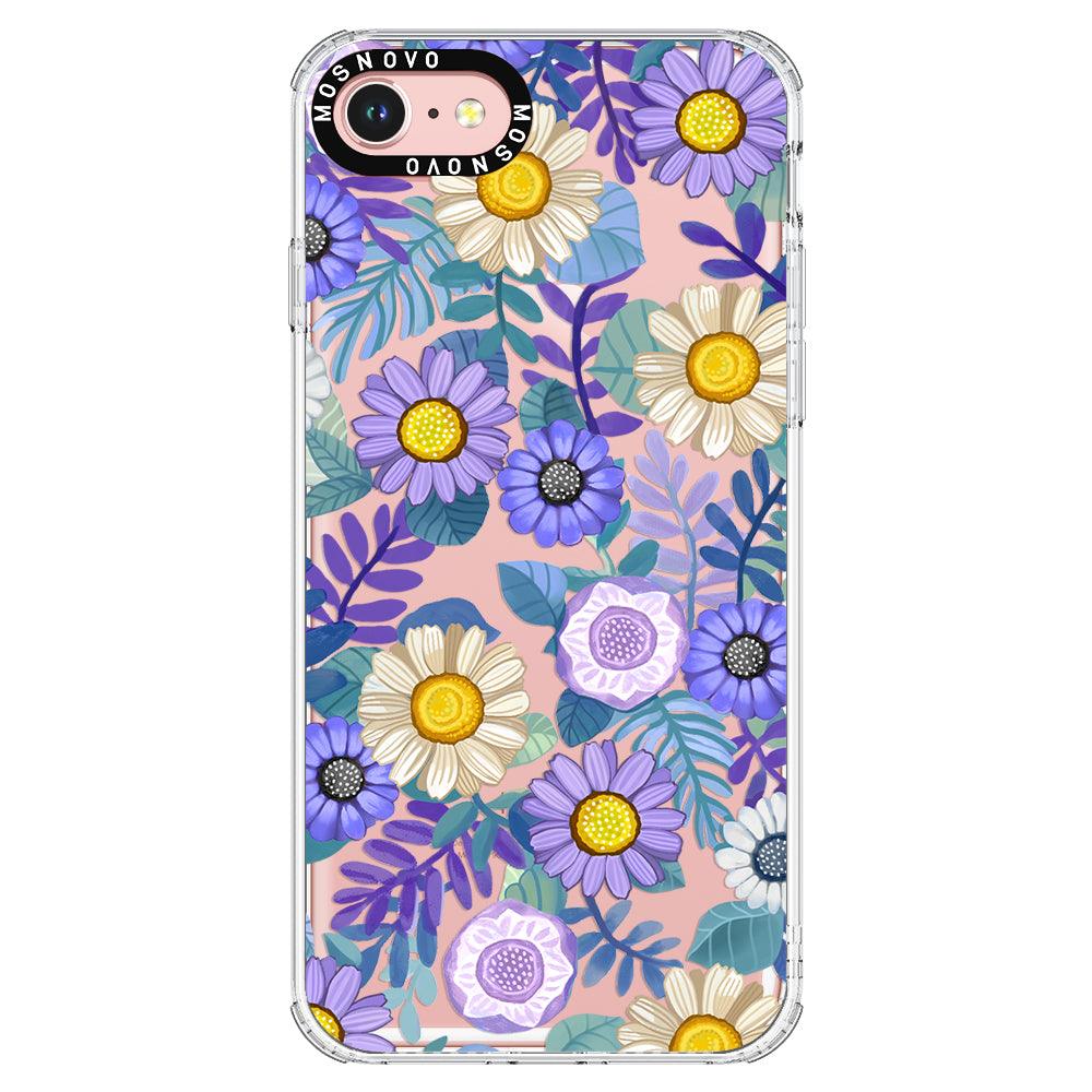 Purple Floral Phone Case - iPhone 8 Case - MOSNOVO