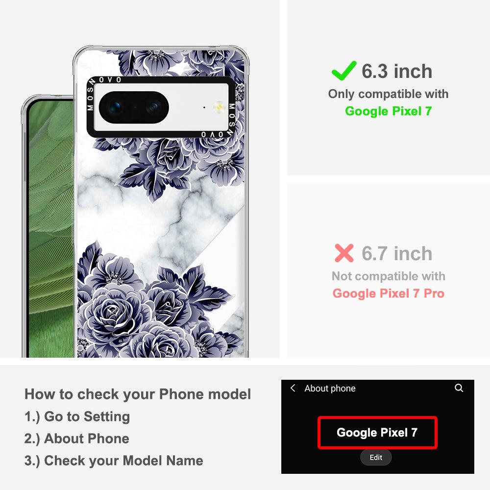 Purple Flower Marble Phone Case - Google Pixel 7 Case - MOSNOVO