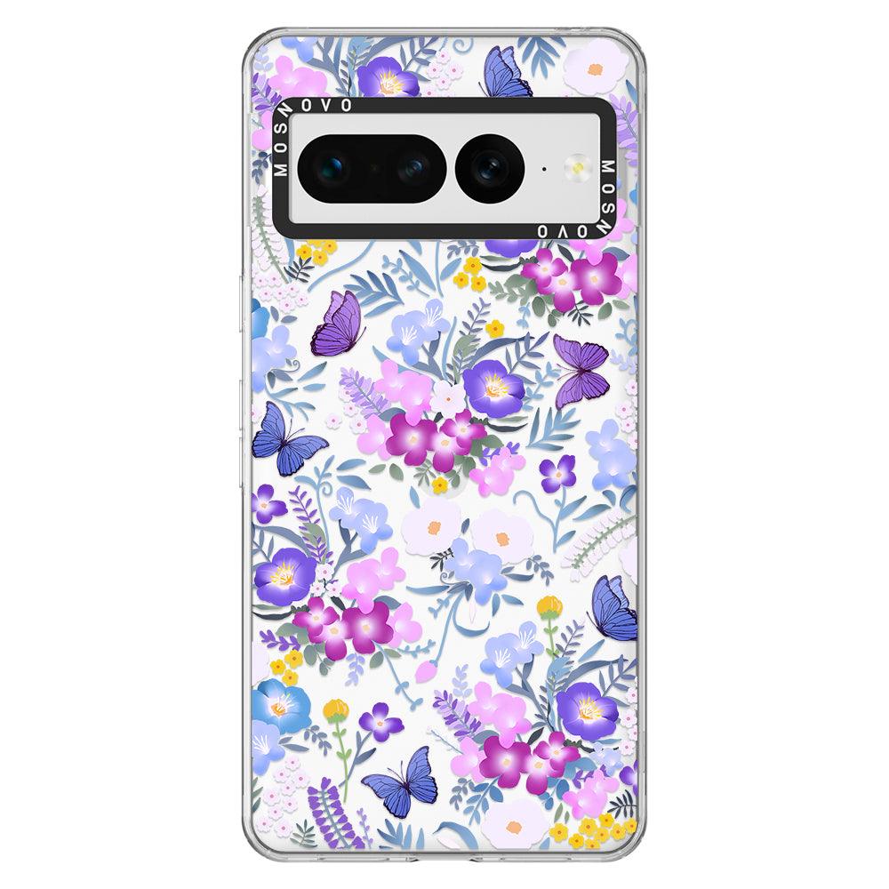 Purple Peri Nemophila Flower Phone Case - Google Pixel 7 Pro Case - MOSNOVO