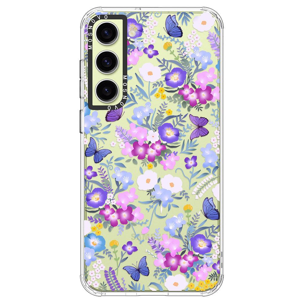 Purple Peri Nemophila Flower Phone Case - Samsung Galaxy S23 Case - MOSNOVO