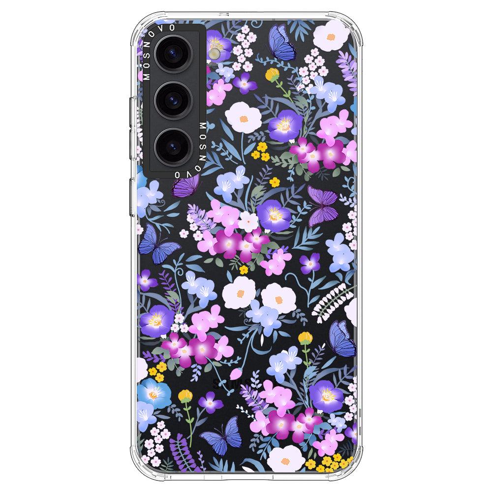 Purple Peri Nemophila Flower Phone Case - Samsung Galaxy S23 Case - MOSNOVO