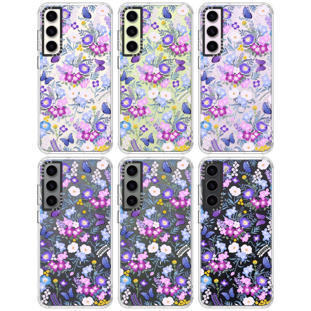 Purple Peri Nemophila Flower Phone Case - Samsung Galaxy S23 Plus Case - MOSNOVO