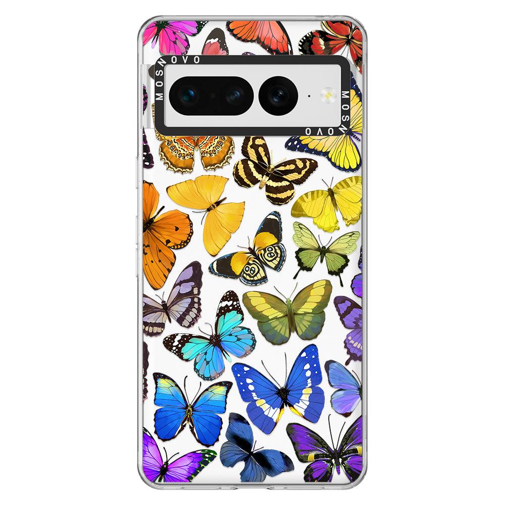 Rainbow Butterfly Phone Case - Google Pixel 7 Pro Case - MOSNOVO