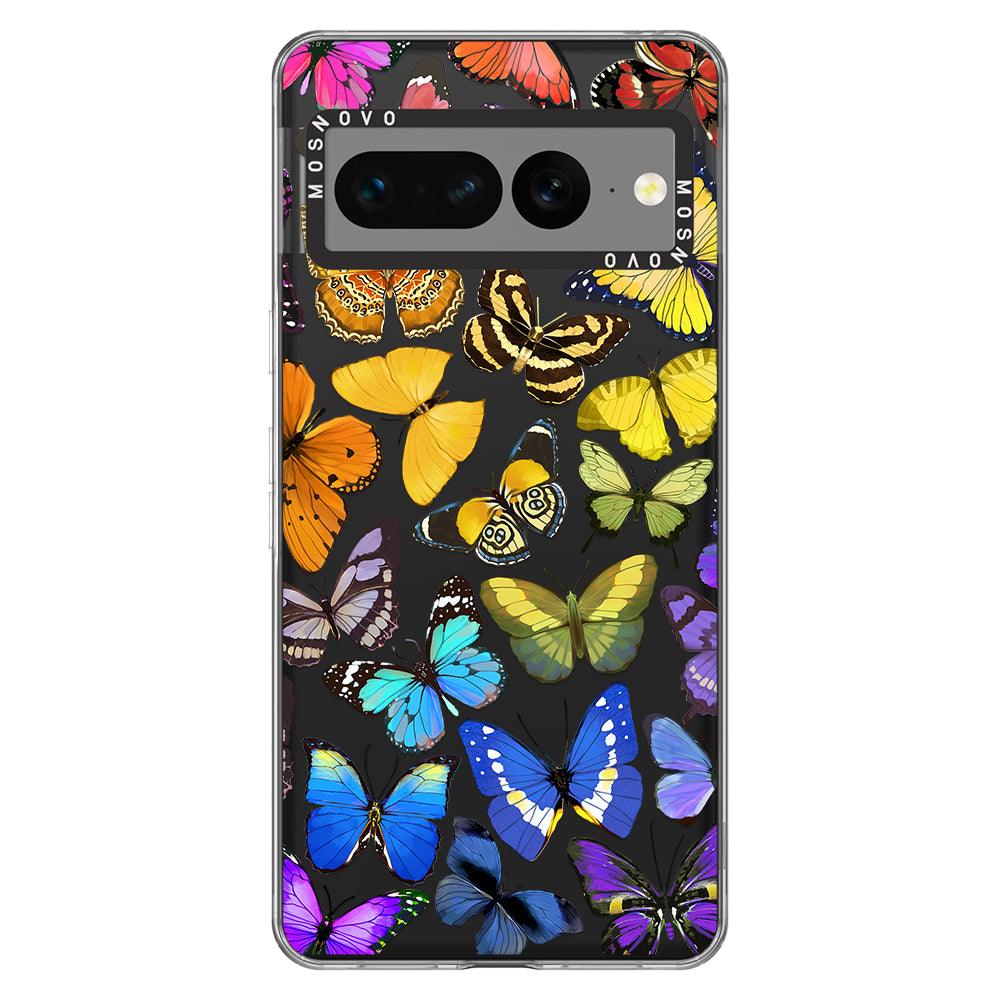 Rainbow Butterfly Phone Case - Google Pixel 7 Pro Case - MOSNOVO