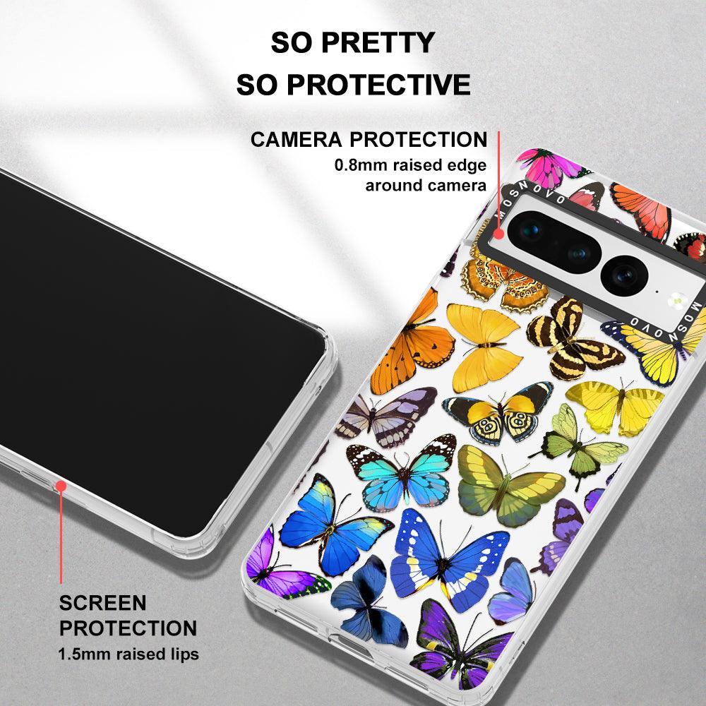 Rainbow Butterfly Phone Case - Google Pixel 7 Pro Case - MOSNOVO