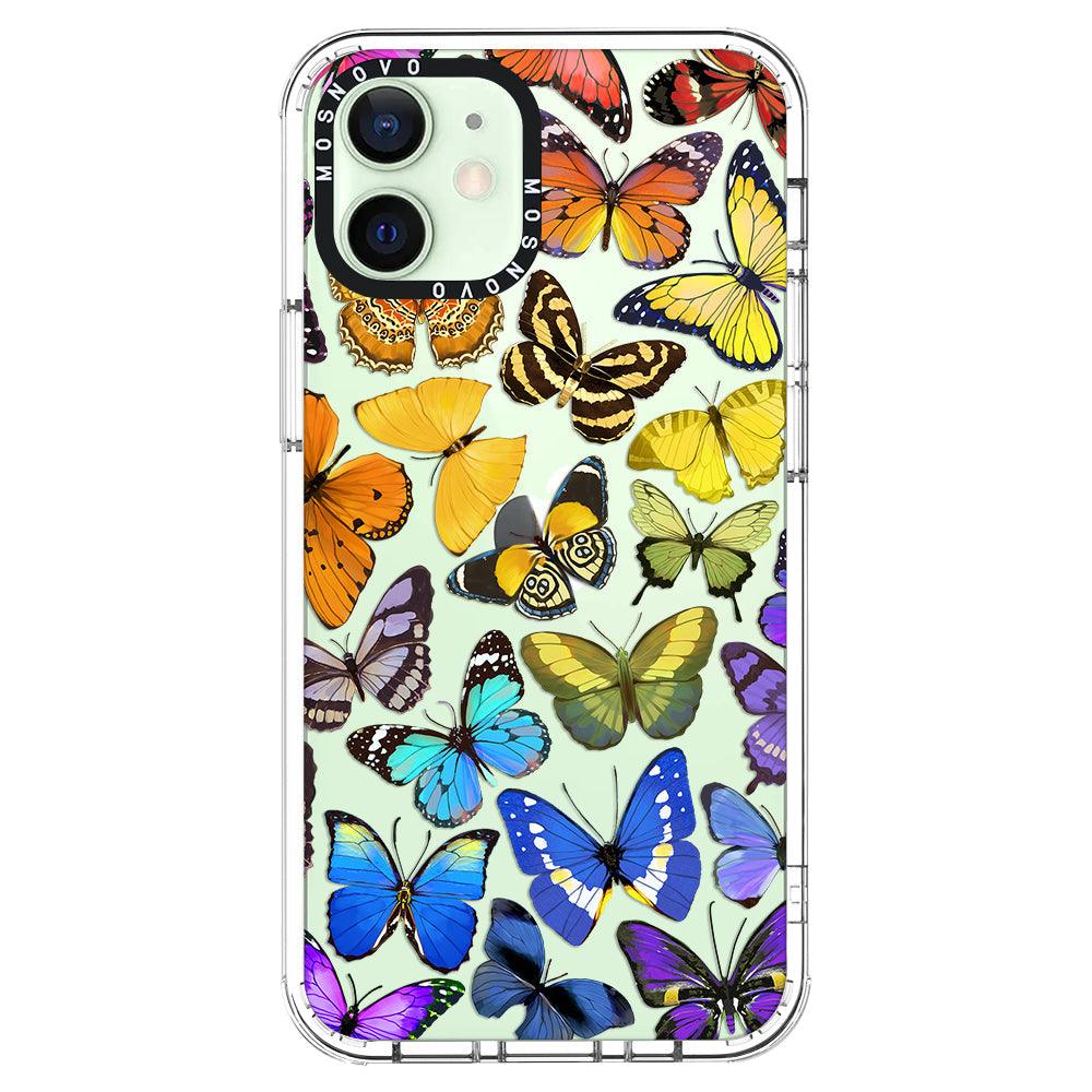 Rainbow Butterfly Phone Case - iPhone 12 Case - MOSNOVO