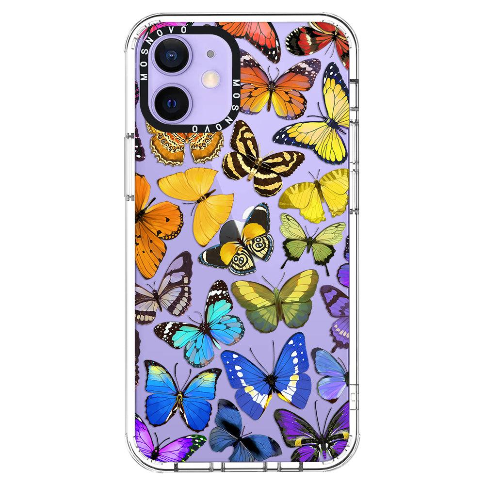 Rainbow Butterfly Phone Case - iPhone 12 Case - MOSNOVO