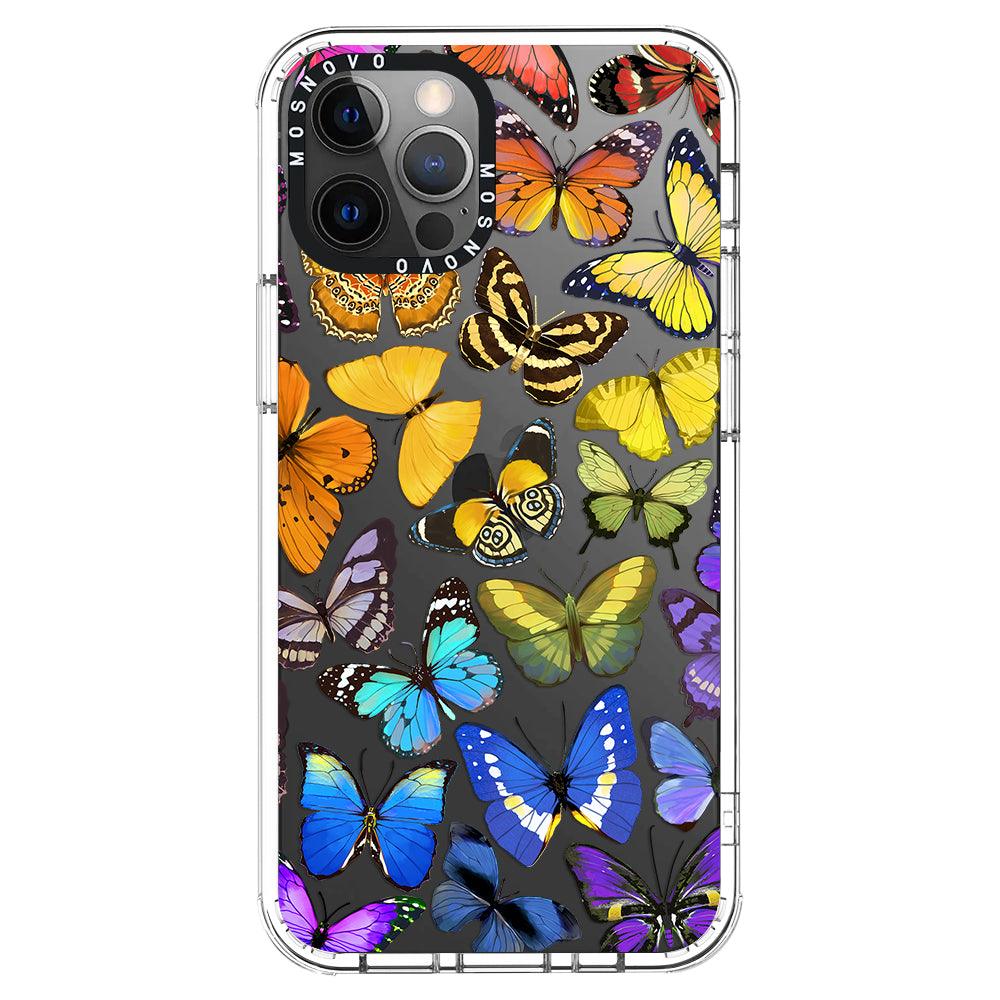 Rainbow Butterfly Phone Case - iPhone 12 Pro Max Case - MOSNOVO