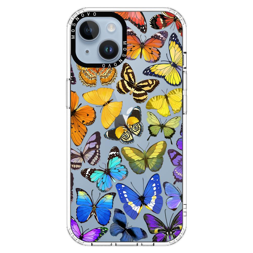 Rainbow Butterfly Phone Case - iPhone 14 Plus Case - MOSNOVO
