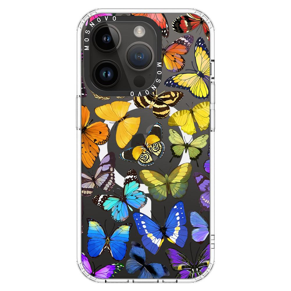 Rainbow Butterfly Phone Case - iPhone 14 Pro Case - MOSNOVO