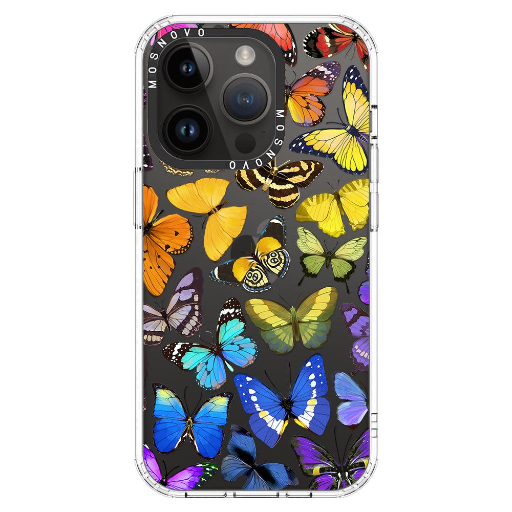 Rainbow Butterfly Phone Case - iPhone 14 Pro Case - MOSNOVO