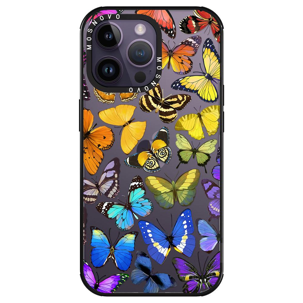 Rainbow Butterfly Phone Case - iPhone 14 Pro Max Case - MOSNOVO