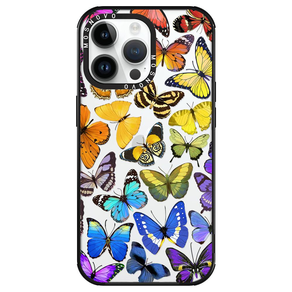 Rainbow Butterfly Phone Case - iPhone 14 Pro Max Case - MOSNOVO