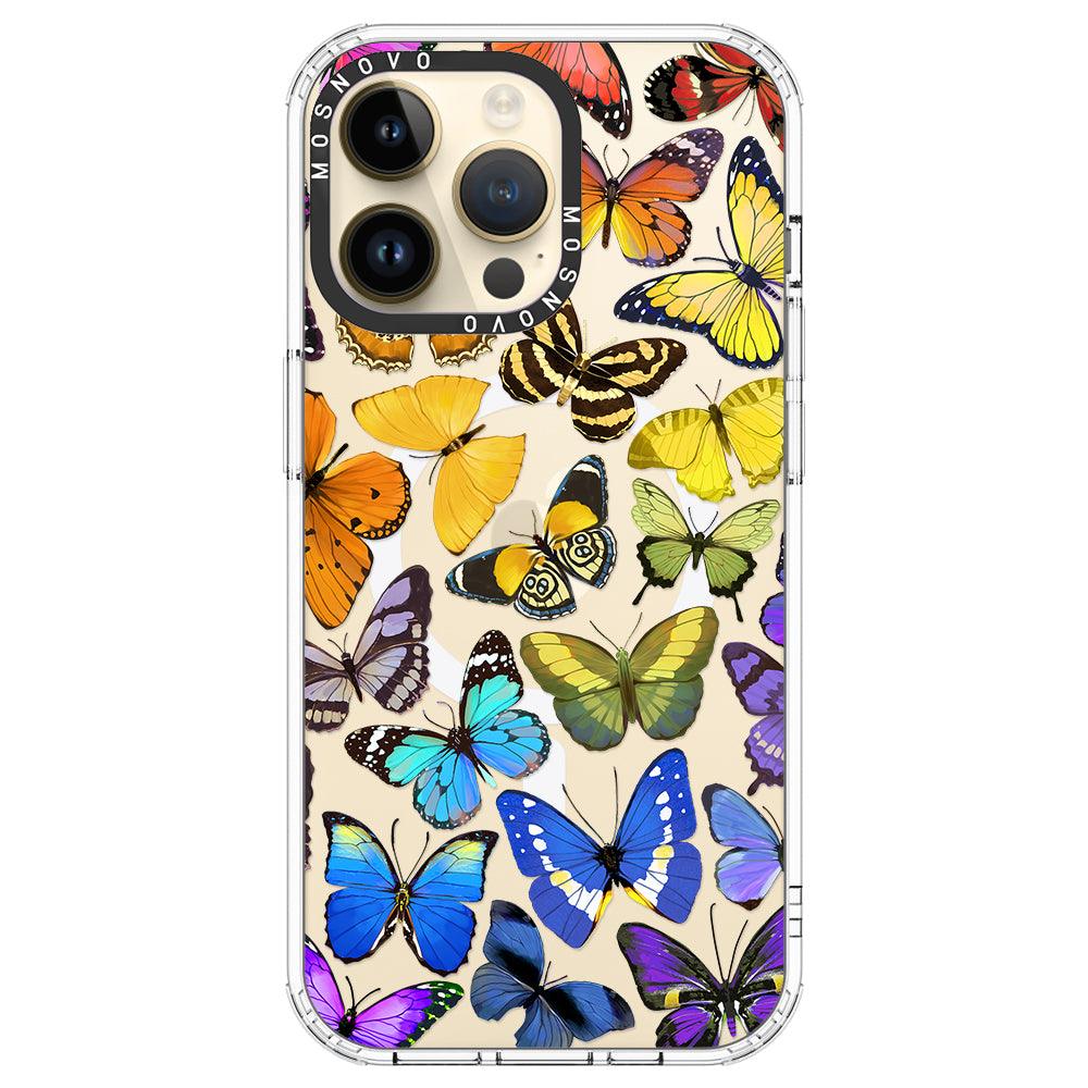 Rainbow Butterfly Phone Case - iPhone 14 Pro Max Case - MOSNOVO