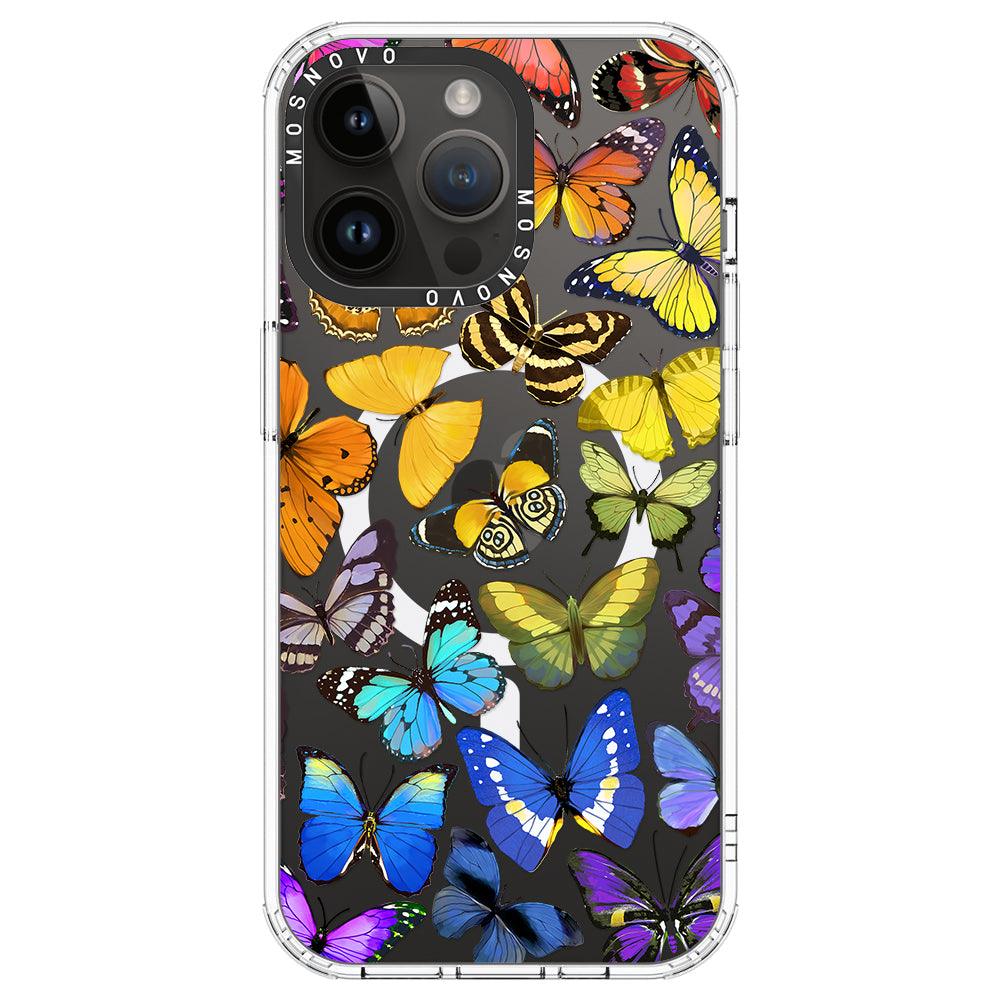 Rainbow Butterfly Phone Case - iPhone 14 Pro Max Case - MOSNOVO