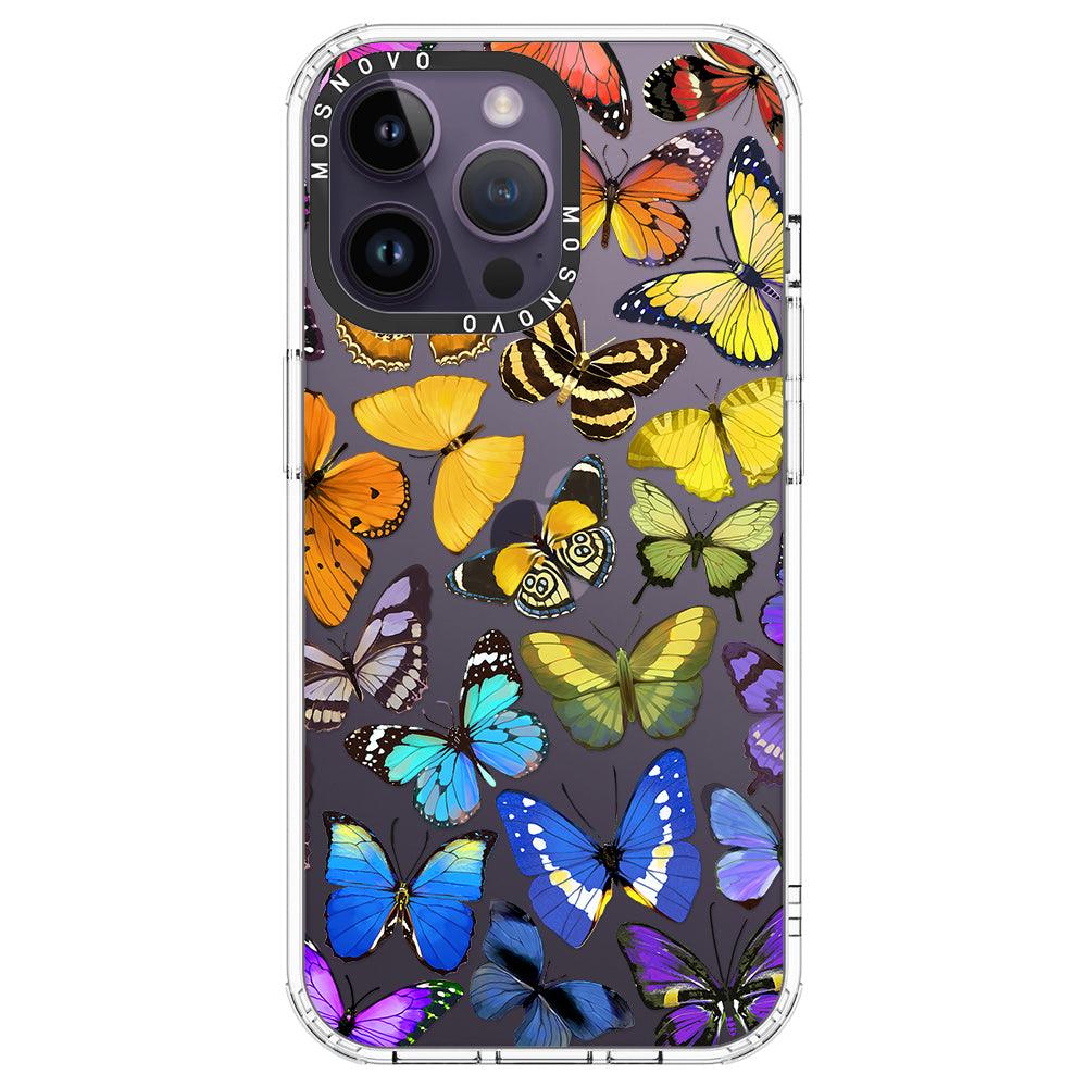 Rainbow Butterfly Phone Case - iPhone 14 Pro Max Case - MOSNOVO