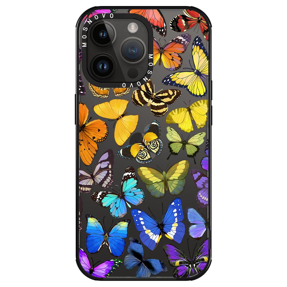 Rainbow Butterfly Phone Case - iPhone 14 Pro Max Case - MOSNOVO