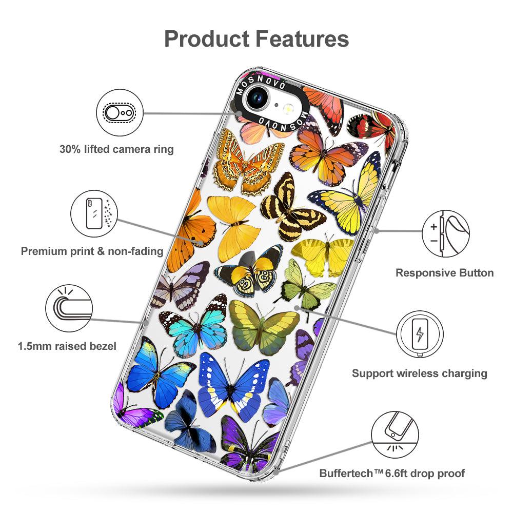 Rainbow Butterfly Phone Case - iPhone 8 Case - MOSNOVO