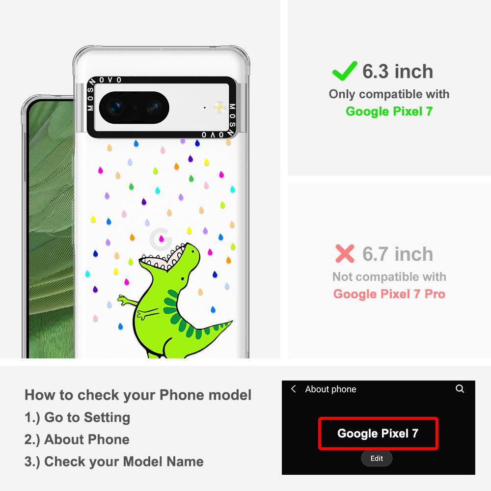 Rainbow Dinosaur Phone Case - Google Pixel 7 Case - MOSNOVO