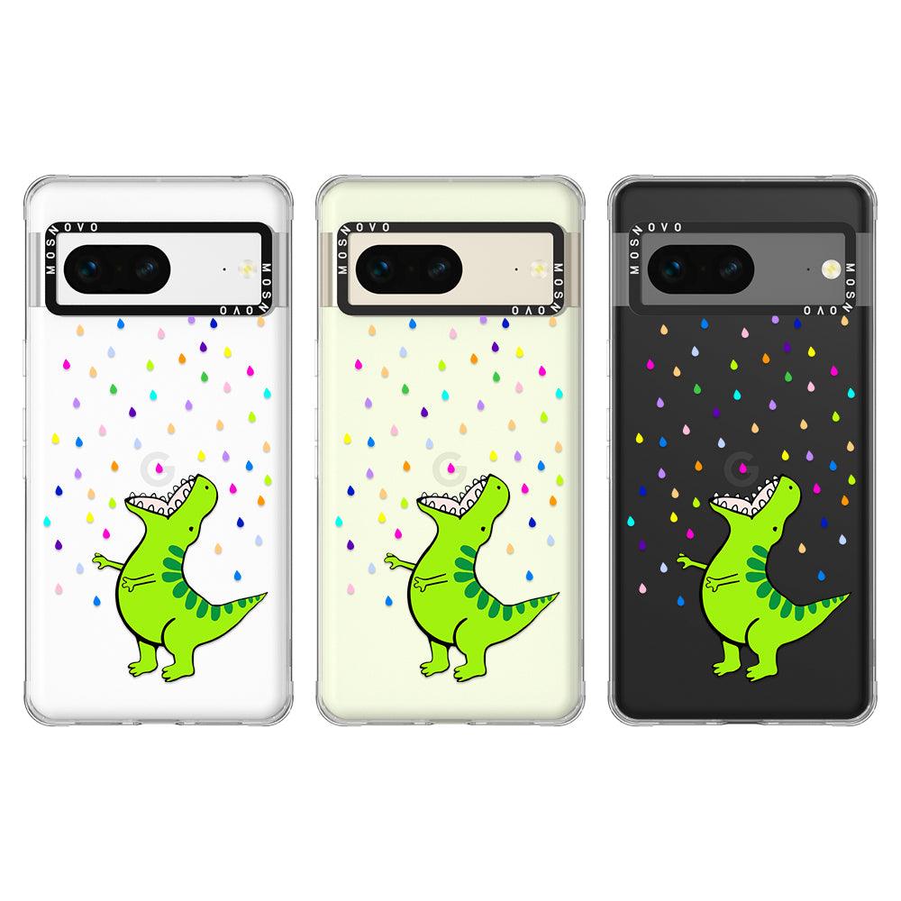 Rainbow Dinosaur Phone Case - Google Pixel 7 Case - MOSNOVO