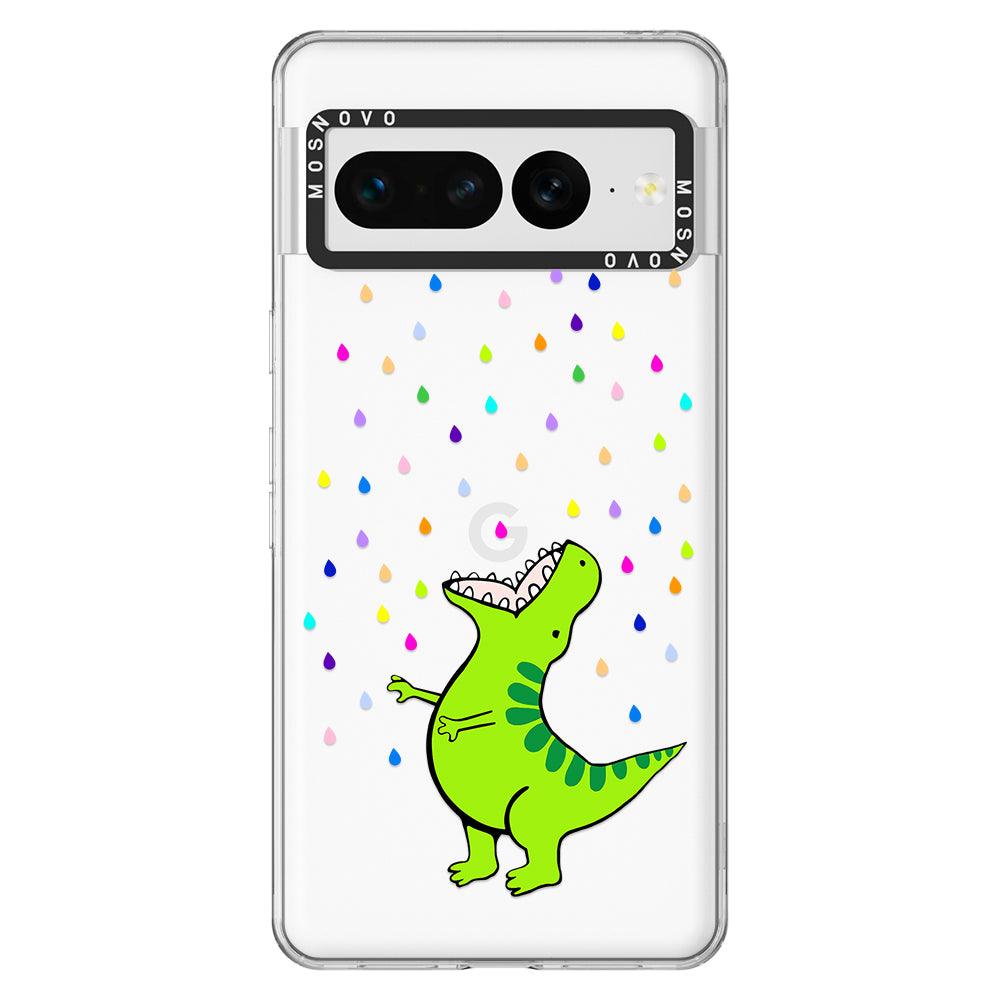 Rainbow Dinosaur Phone Case - Google Pixel 7 Pro Case - MOSNOVO