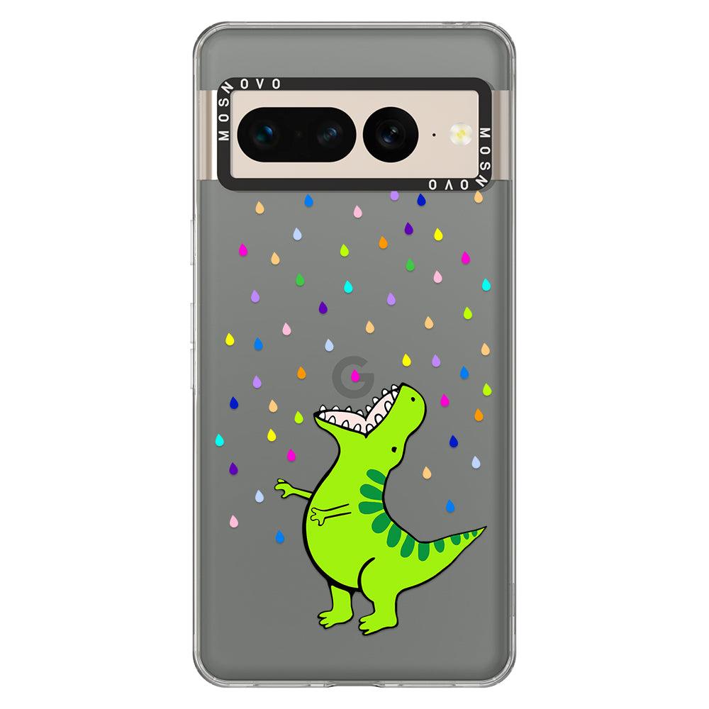 Rainbow Dinosaur Phone Case - Google Pixel 7 Pro Case - MOSNOVO