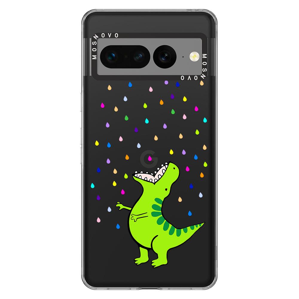 Rainbow Dinosaur Phone Case - Google Pixel 7 Pro Case - MOSNOVO