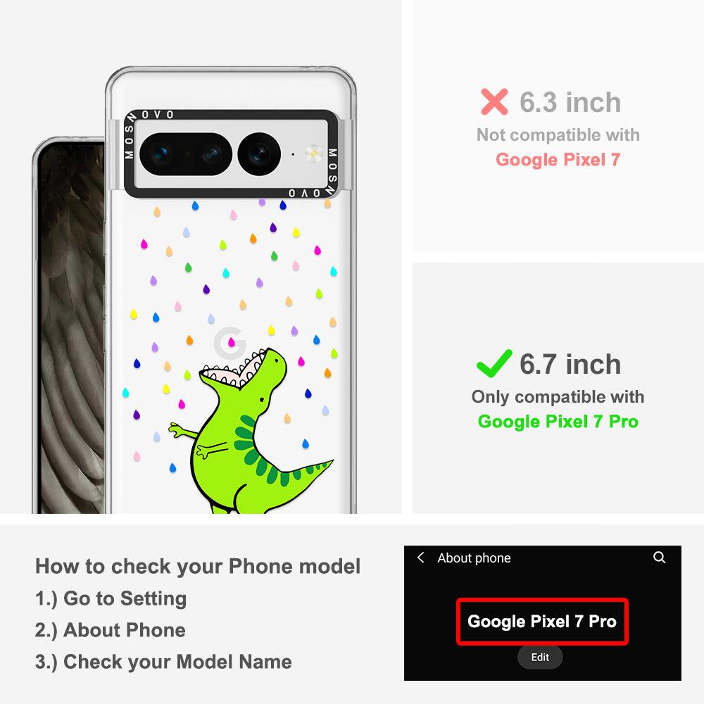 Rainbow Dinosaur Phone Case - Google Pixel 7 Pro Case - MOSNOVO