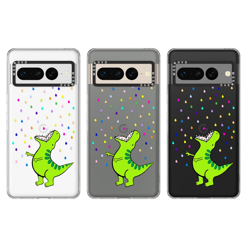 Rainbow Dinosaur Phone Case - Google Pixel 7 Pro Case - MOSNOVO