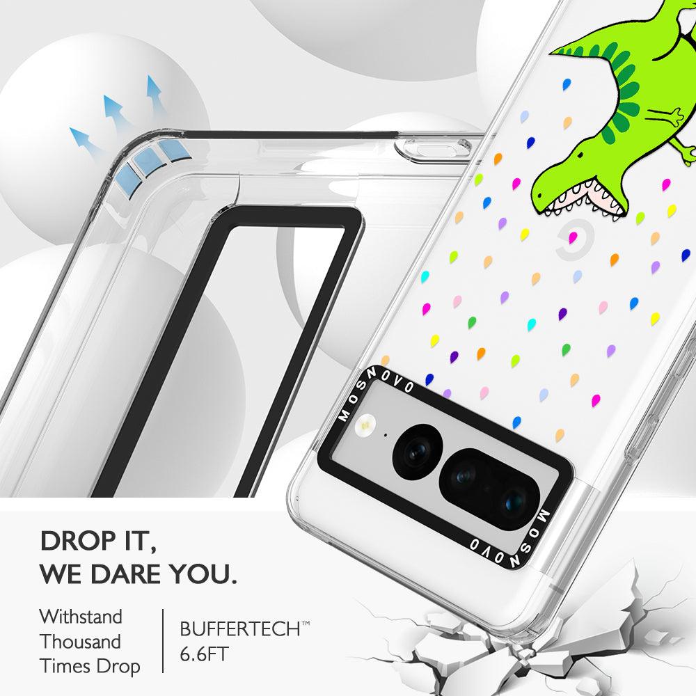 Rainbow Dinosaur Phone Case - Google Pixel 7 Pro Case - MOSNOVO