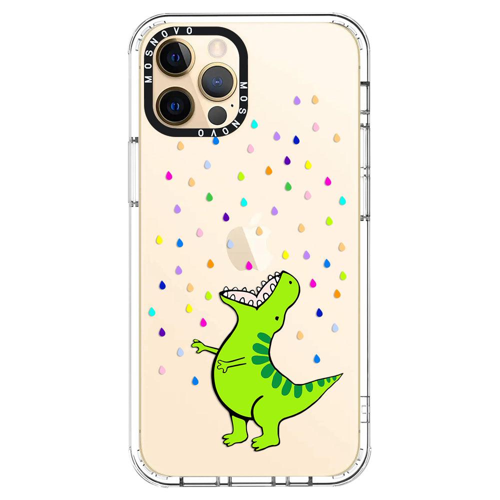 Rainbow Dinosaur Phone Case - iPhone 12 Pro Max Case - MOSNOVO