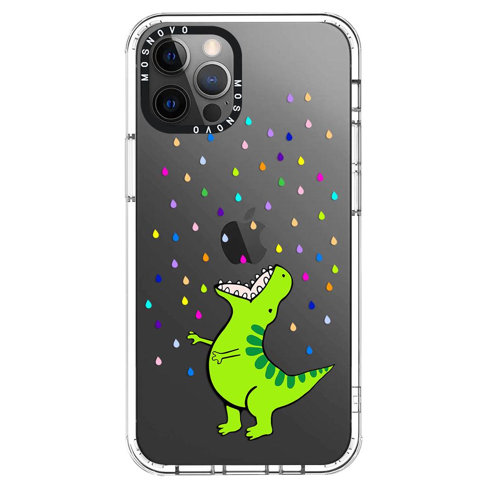 Rainbow Dinosaur Phone Case - iPhone 12 Pro Max Case - MOSNOVO